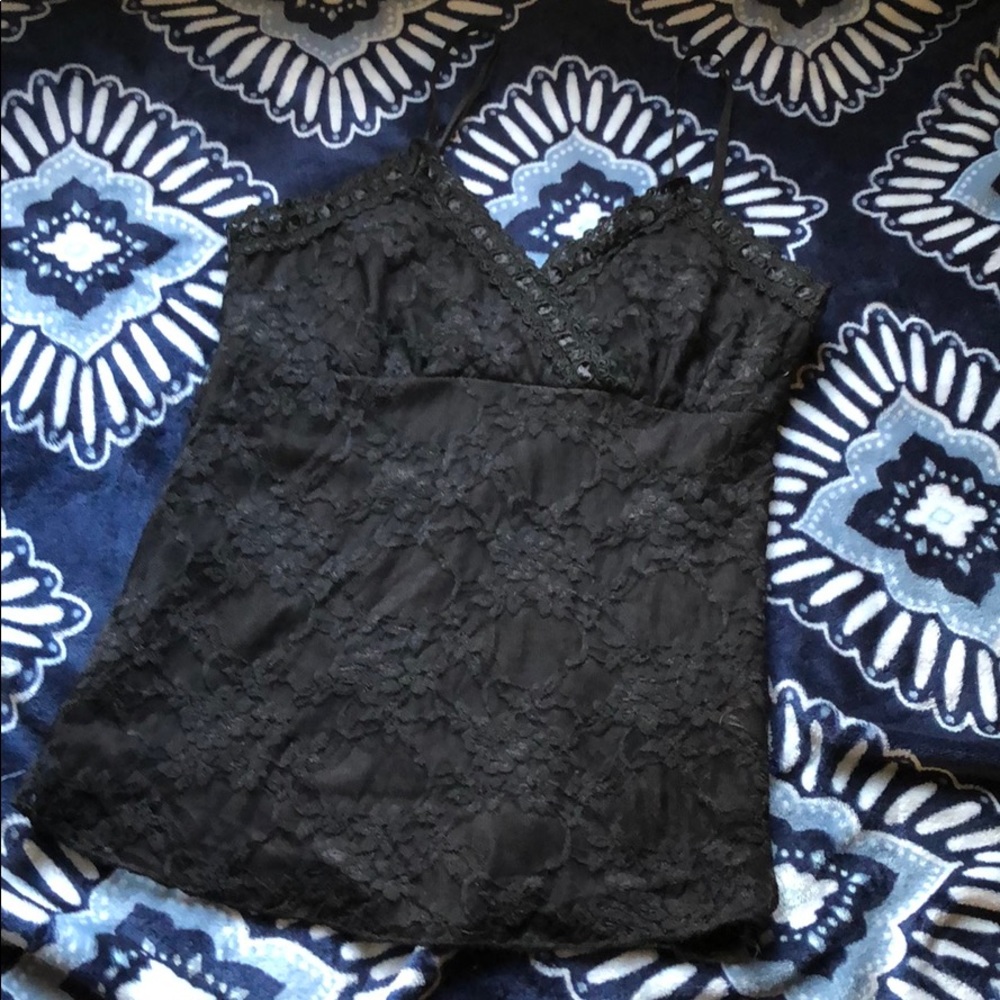 Cheeky U.S.A. Lace black tank top